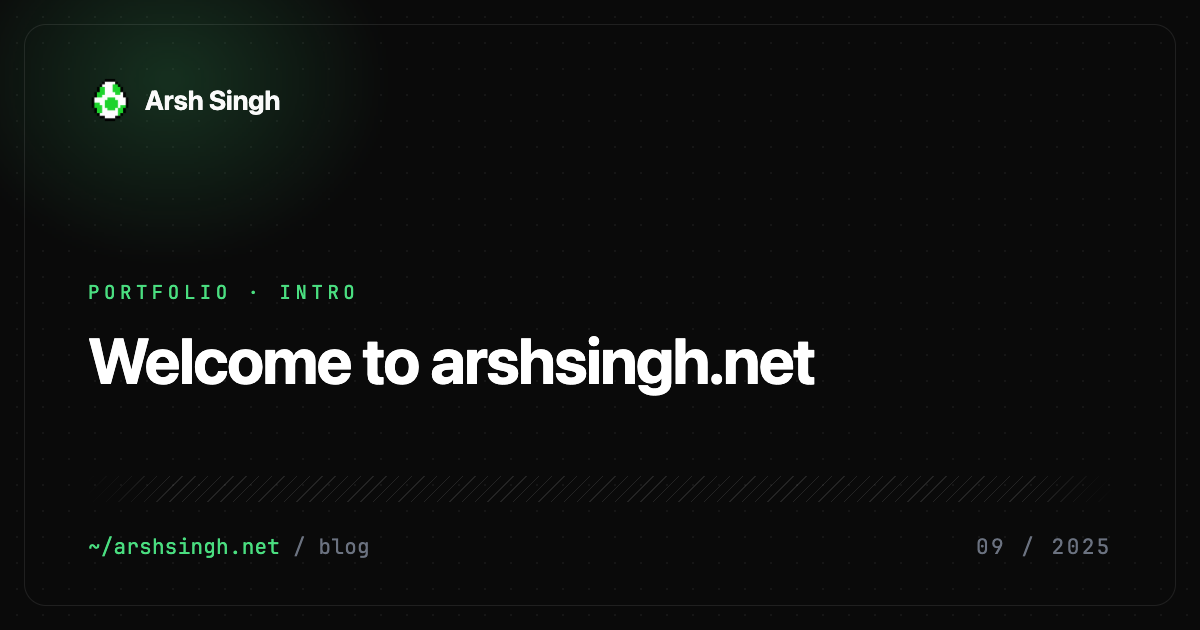 Welcome to arshsingh.net